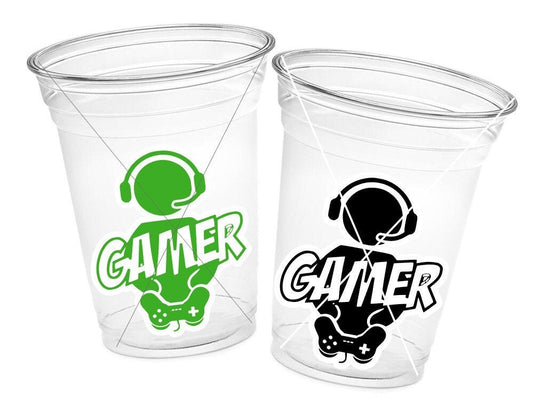 VIDEO GAME PARTY Cups - Video Game Cups Video Game Party Cups Level Up Party Decorations Gamer Baby Shower Decorations Video Game Birthday