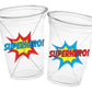 SUPERHERO PARTY CUPS - Superhero Cups Superhero Birthday Superhero Party Superhero Decorations Superhero Party Favors Superhero Cup Favors