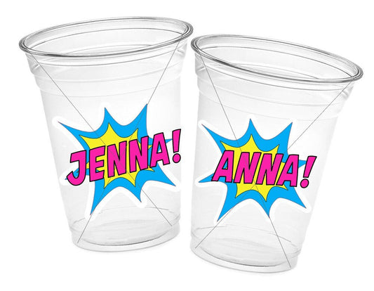 SUPERHERO PARTY CUPS - Superhero Cups Superhero Birthday Superhero Party Superhero Decorations Superhero Party Favors Superhero Cup Favors