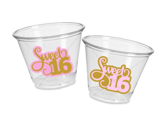 SWEET 16 PARTY Cups - Sweet Sixteen Party Cups Sweet 16 Party Cups Sweet Sixteen Party Favors Sweet Sixteen Party Favors 16th Birthday Party