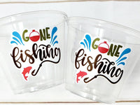 FISHING PARTY CUPS - Gone Fishing Party Fishing Party The Big One Fishing Bobber Decorations Fishing Birthday Fishing First Party Bait Cups