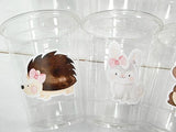 GIRL WOODLAND PARTY Cups- Woodland Cups Woodland Animals Woodland Decorations Woodland Birthday Woodland Baby Shower Woodland Birthday Party