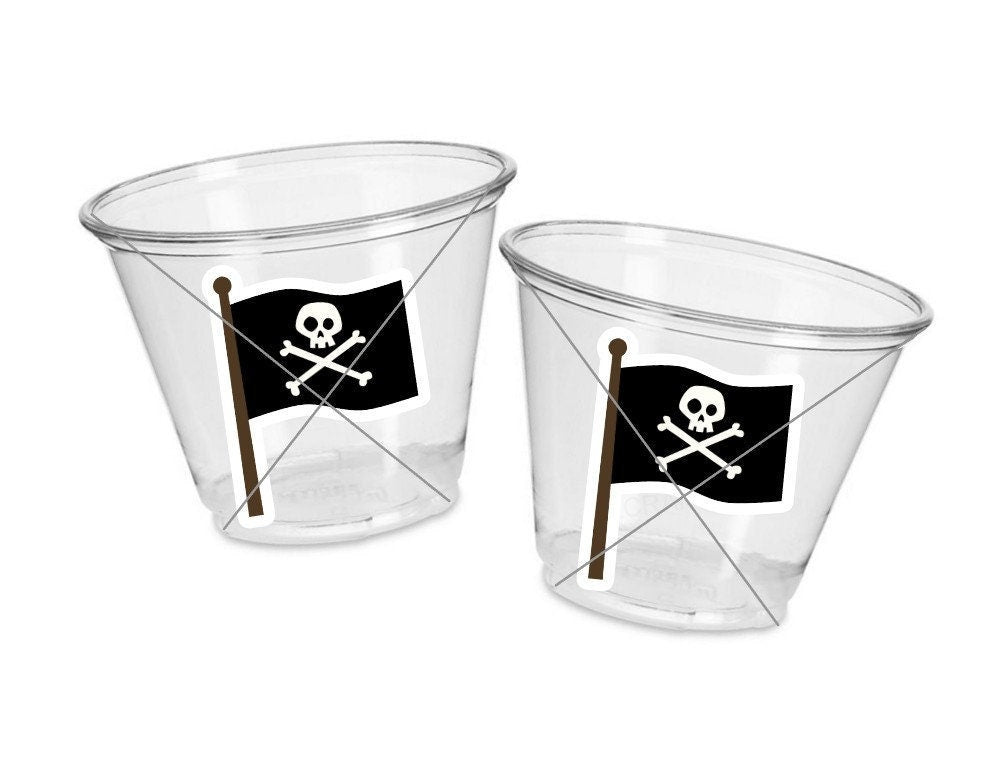 PIRATE PARTY CUPS - Pirate Cups Pirate Birthday Pirate Party Decorations Pirate Birthday Party Pirate Party Supplies Pirate Happy Birthday
