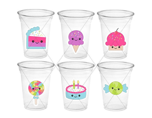 SWEETS PARTY CUPS - Sweets Party Favors Candy Party Cups Candy Birthday Cups Candy Buffet Cups Decorations Candy Party Sweet 16 Party Favors