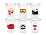 POPCORN PARTY CUPS - Popcorn Birthday Party Cups Movie Party Favors Popcorn Party favors Movie party Supplies Cinema Pink Popcorn Movie Cups