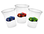 RACING PARTY CUPS - Race Car Cups Racing Birthday Cups Racing Birthday Cups Race Car Party Favors Racing Party Favors Racing Decorations