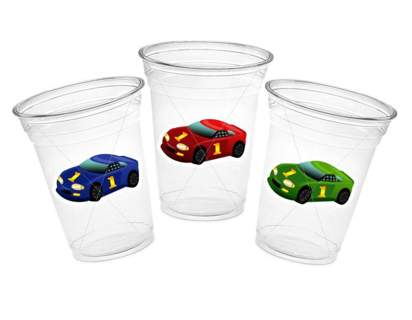 RACING PARTY CUPS - Race Car Cups Racing Birthday Cups Racing Birthday Cups Race Car Party Favors Racing Party Favors Racing Decorations