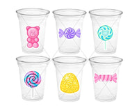 CANDY PARTY CUPS -Candy Cups Candy Birthday Cups Candy Buffet Cups Candy Buffet Decoration Candy Birthday Sweet 16 Party Favors Sweets Table