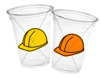 CONSTRUCTION PARTY CUPS - Hard Hat Party Cups Construction Party Cups Construction Birthday Construction Party Construction Decorations
