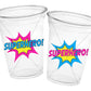 GIRL SUPERHERO PARTY Cups - Pink Superhero Cups Superhero Birthday Superhero Party Superhero Decorations Superhero Party Favors Cup Favors