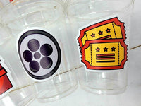 Popcorn Birthday Party cups, Movie Party favors, Popcorn Party favors, Movie party Supplies, Cinema