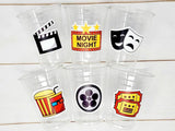 Popcorn Birthday Party cups, Movie Party favors, Popcorn Party favors, Movie party Supplies, Cinema