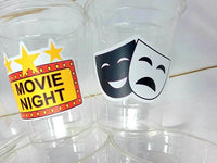 Popcorn Birthday Party cups, Movie Party favors, Popcorn Party favors, Movie party Supplies, Cinema