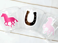 COWGIRL PARTY CUPS - Cowgirl Cups Cowgirl Party Decorations Cowgirl Baby Shower Decorations Cowgirl Birthday Horseshoe Horse Baby Sprinkle