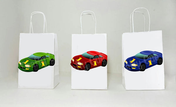 Race Car Goody Bags, Race Car Favor Bags, Race Car Party Bags, Race Car Party Bags, Race Car Birthday