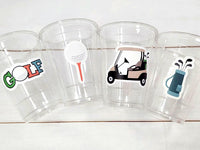 GOLF PARTY CUPS - Golfing Party Cups Golf Birthday Golf Party Golf Decorations Golf Party Supplies Golfing Cups Golf Cups Golf Favors