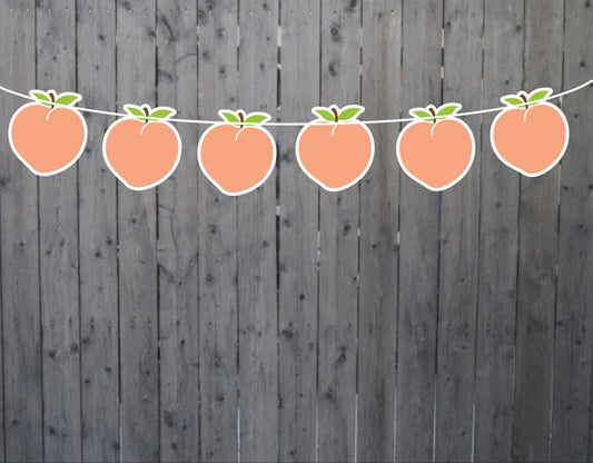Peach Garland, Peach Banner, Peach Birthday, Peach Party, Peach Baby Shower, Peach Decorations