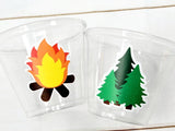CAMPING PARTY CUPS - Camping Birthday Party Camping Party Decorations, Camping Birthday Supplies Camping Party Supplies Camping Party Favors