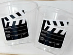 POPCORN BIRTHDAY PARTY cups - Movie Party Supplies Movie Clapper Cups Movie Party Favors Movie Night Party Cups Movie Popcorn Party Favors