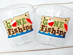 FISHING PARTY CUPS - Gone Fishing Party Fishing Party The Big One Fishing Bobber Decorations Fishing Birthday Fishing First Party Bait Cups
