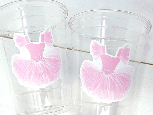 BALLET PARTY CUPS - Ballerina Party Cups Ballet Birthday Party Ballet Party Decorations Ballerina 1st Birthday Ballerina Party Baby Shower