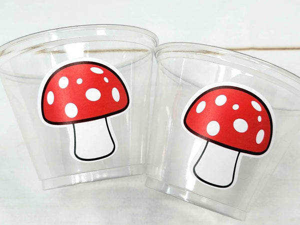 MUSHROOM PARTY CUPS - Woodland Party Cups Woodland Decorations Woodland Birthday Woodland Baby Shower Woodland Birthday Party Favors
