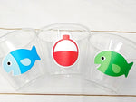 FISHING PARTY CUPS - Fishing Cups Fishing Party Decorations The Big One Fishing Birthday Decorations Fishing Baby Shower Decorations Fishing