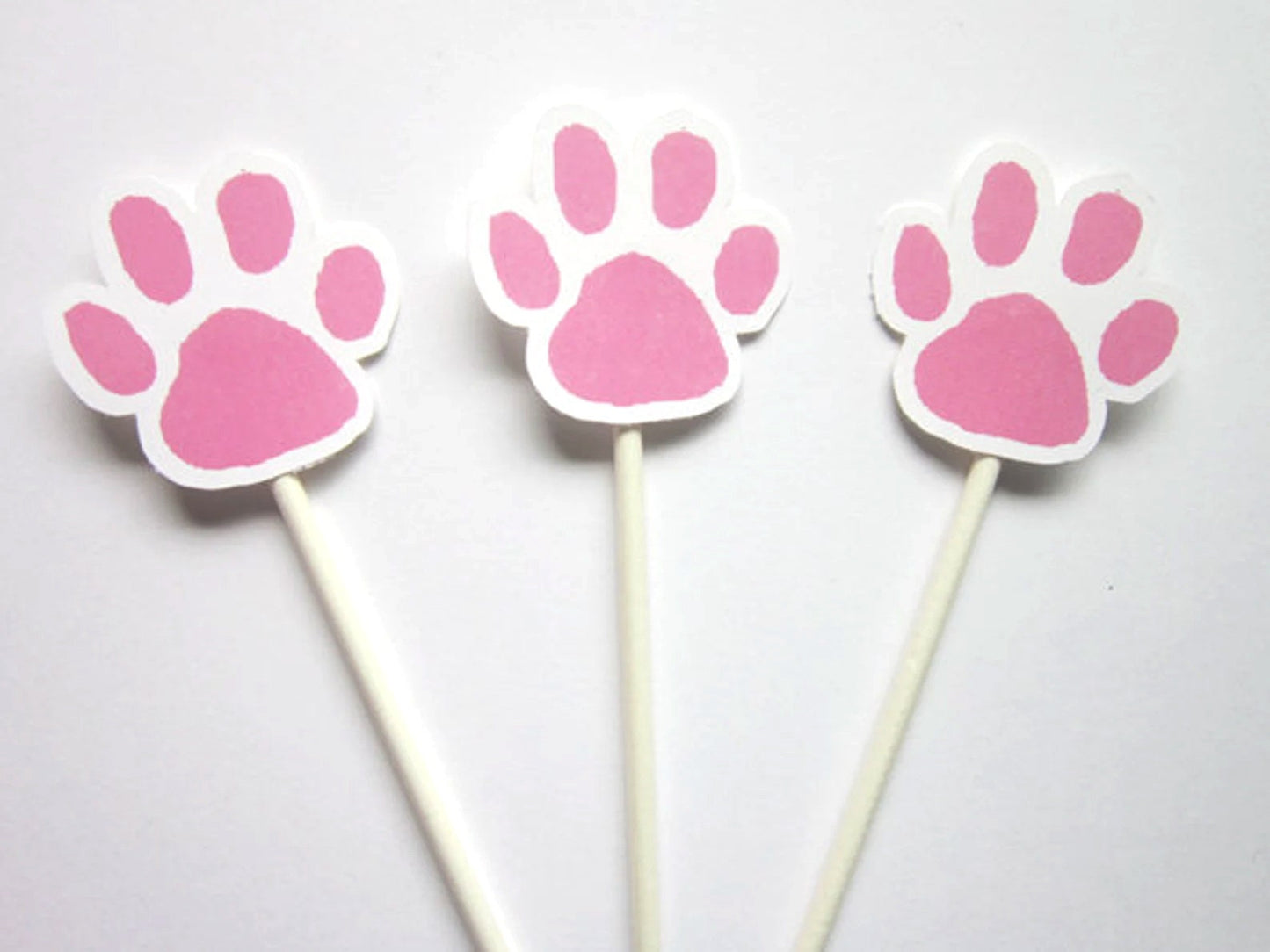Paw Print Cupcake Toppers