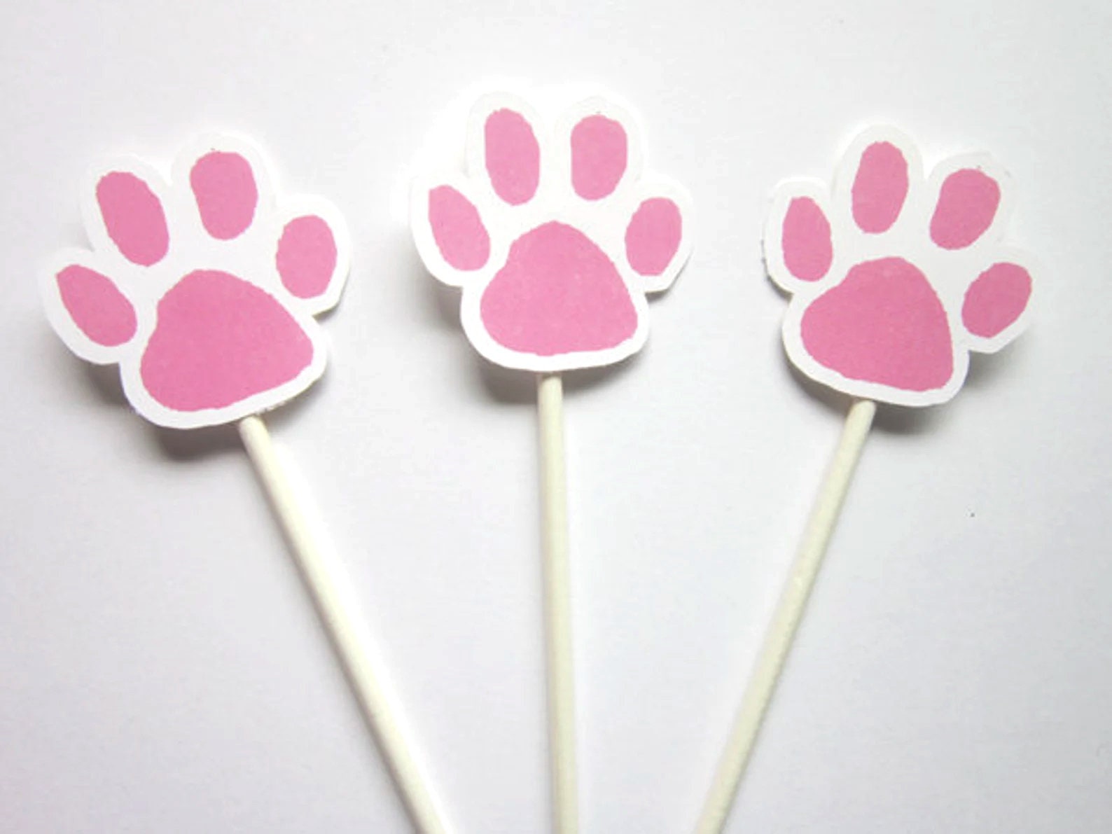 Paw Print Cupcake Toppers
