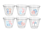 GENDER REVEAL Party Cups - Pink and Blue Party Cups Gender Reveal Party Favors One Piece Gender Reveal Gender Reveal Decorations Baby Shower