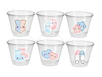 GENDER REVEAL Party Cups - Pink and Blue Party Cups Gender Reveal Party Favors One Piece Gender Reveal Gender Reveal Decorations Baby Shower
