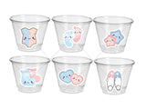GENDER REVEAL Party Cups - Pink and Blue Party Cups Gender Reveal Party Favors One Piece Gender Reveal Gender Reveal Decorations Baby Shower