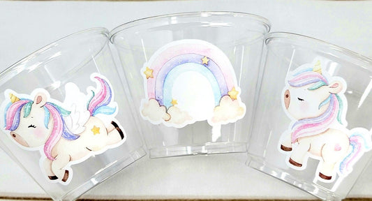 UNICORN PARTY CUPS - Unicorn Cups Unicorn Birthday Unicorn Party Unicorn Party Favors Unicorn Decorations Unicorn Baby Shower Rainbow Cups