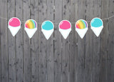 SNOW CONE Garland, Snow Cone Garland, Candy Bar Banner, Candy Birthday, Circus Garland Ice Cream Banner Candy Decoration Candy Buffet Circus
