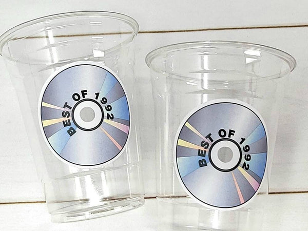 30th PARTY CUPS - Best of 1992 30th Birthday Party 30th Birthday Favors 30th Party Cups 30th Party Decorations 1992 Birthday Party Cups 90s