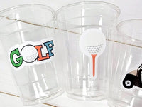 GOLF PARTY CUPS - Golfing Party Cups Golf Birthday Golf Party Golf Decorations Golf Party Supplies Golfing Cups Golf Cups Golf Favors
