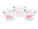 PIG PARTY CUPS - Pig Birthday Cups Pig Party Favors Farm Party Cups Pig Baby Shower Farm Birthday Pig Party Decorations Farm Party Piggy