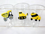CONSTRUCTION PARTY CUPS - Construction Truck Cups Construction Truck Cups Construction Birthday Construction Party Construction Decorations
