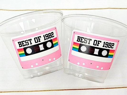 40th PARTY CUPS - Best of 1982 40th Birthday Party 40th Birthday Favors 40th Party Cups 40th Party Decorations 1982 Birthday Party Cups