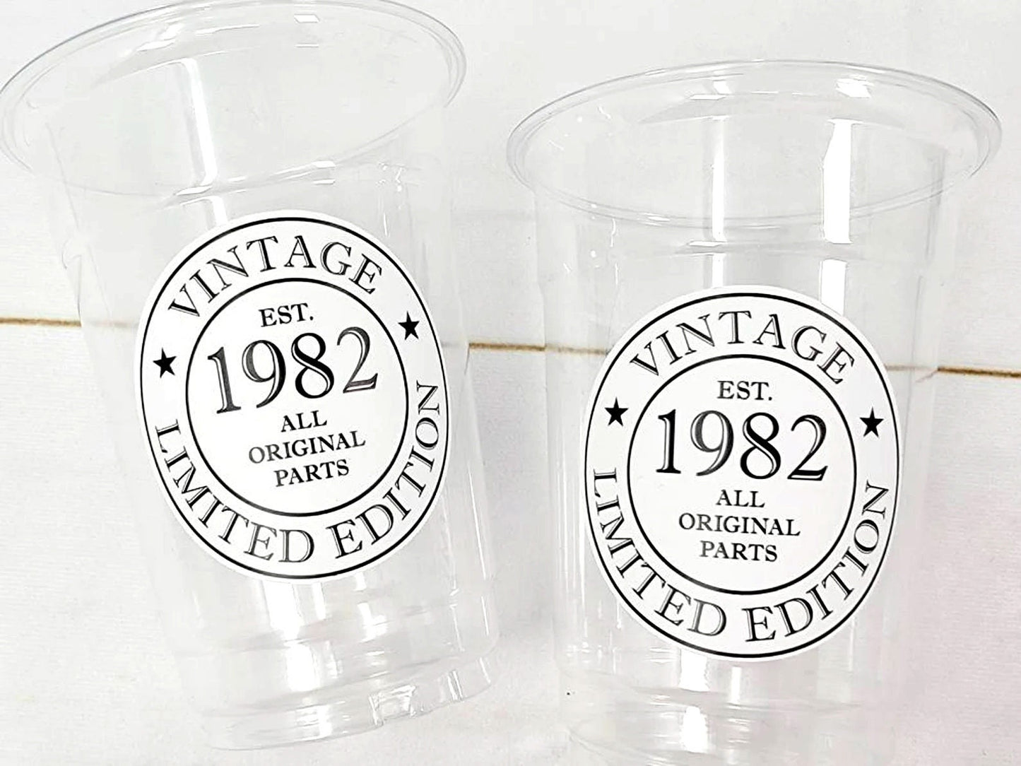 40th PARTY CUPS - Vintage 1982 40th Birthday Party 40th Birthday Favors 40th Party Cups 40th Party Decorations 1982 Birthday Party Cups