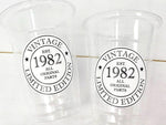 40th PARTY CUPS - Vintage 1982 40th Birthday Party 40th Birthday Favors 40th Party Cups 40th Party Decorations 1982 Birthday Party Cups