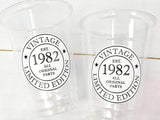 40th PARTY CUPS - Vintage 1982 40th Birthday Party 40th Birthday Favors 40th Party Cups 40th Party Decorations 1982 Birthday Party Cups