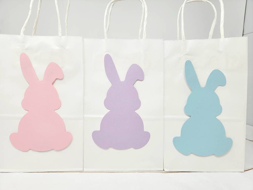 EASTER PARTY BAGS - Rabbit Party Pags Easter Favor Bags Bunny Rabbit Bags Easter Bunny Bags Easter Bags Easter Bunny Goody Bags Easter Party