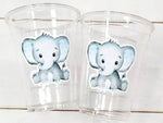 ELEPHANT PARTY CUPS- Elephant Cups Elephant Decorations Elephant Birthday Elephant Party Elephant Party Favors Elephant Baby Shower Sprinkle