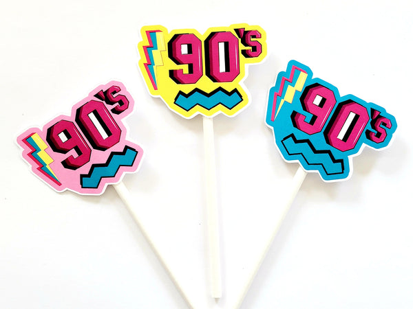 Amazon.com: 24 Pieces 90s Party Decorations 1990s Centerpiece Sticks Party  Supplies, 90's Throwback Themed Table Toppers Birthday Decor, Back to The  90s Photo Booth Props Party Sign : Toys & Games