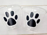 PAW PRINT PARTY Cups - Dog Party Cups Paw Cups Puppy Party Cups Dog Birthday Party Puppy Birthday Party Puppy Party Decorations Paw Print