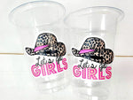 COWGIRL PARTY CUPS - Cowgirl Cups Cowgirl Party Decorations Cowgirl Bachelorette Party Cowgirl Hat Birthday Rodeo Party Cups Let's Go Girls