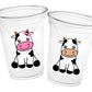 COW PARTY CUPS - Cow Cups Cow Birthday Cups Farm Animal Cups Cow Party Favors Farm Cow Baby Shower Cow First Birthday Cow Party Decorations