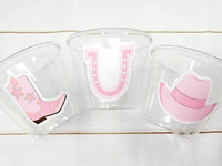 COWGIRL PARTY CUPS - Cowgirl Cups Cowgirl Party Decorations Cowgirl Baby Shower Decorations Baby Sprinkle Cowgirl Boots Birthday Decor Favor