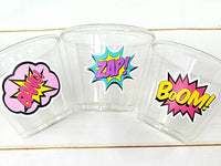 GIRL SUPERHERO PARTY Cups - Girl Superhero Party Pink Girl Superhero Cups Superhero Party Decorations Girl Superhero Birthday Decorations